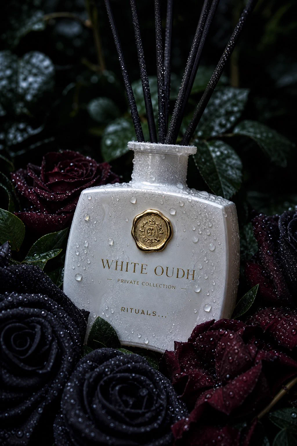 White Oudh Glass Reed Diffuser Bottle