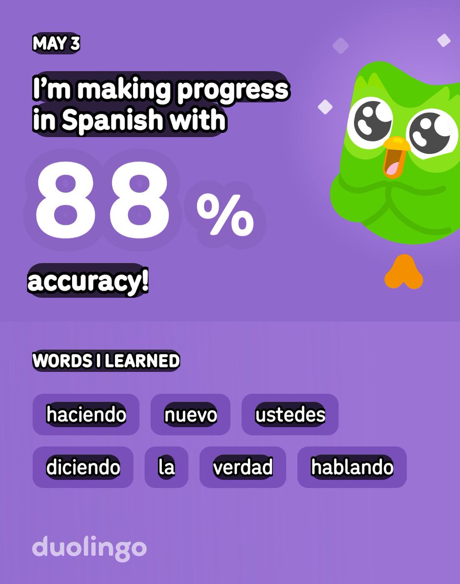 ShortDog14's tweet photo. I’m learning Spanish on Duolingo! It’s free, fun, and effective. https://t.co/4ZRYQGk1sd