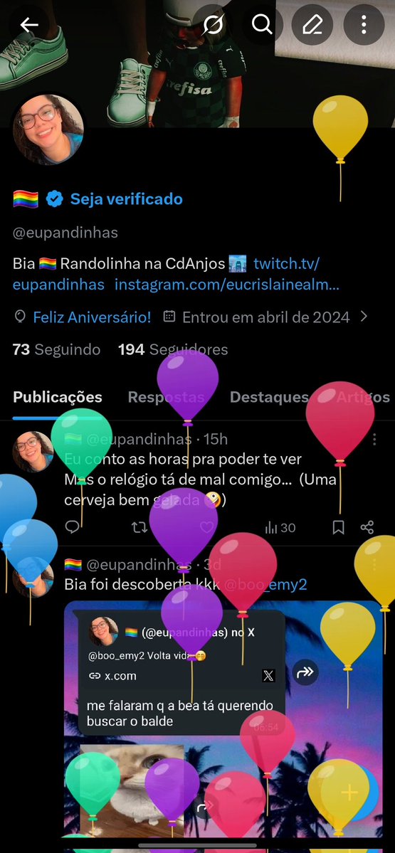 E os balões subiram 🤪❤️