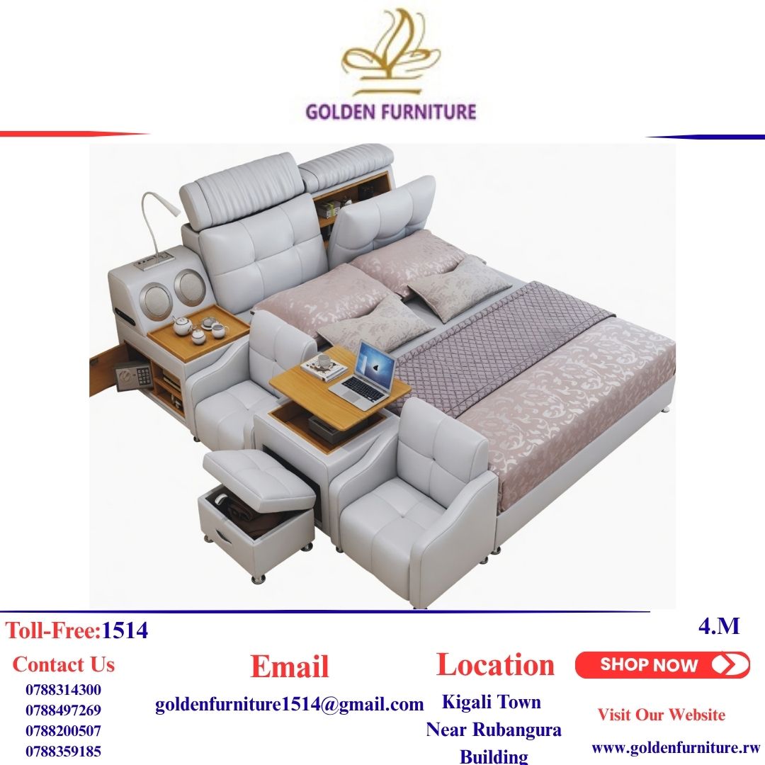 GoldenF1514's tweet image. Unwind in style with this premium multi-functional bed! Built-in speakers, USB ports, storage, and adjustable tables pure comfort and elegance. Perfect for relaxing this Sunday! Shop Now at Golden Furniture
Toll-Free: 1514
#GoldenFurniture 

x.com/GoldenF1514/st…