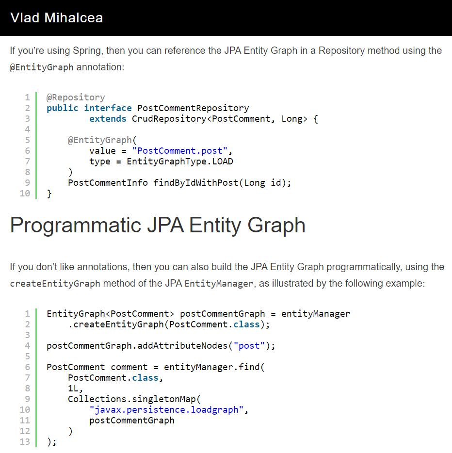 A beginner's guide to JPA JPA Entity Graphs https://t.co/qV9fUDRdOS