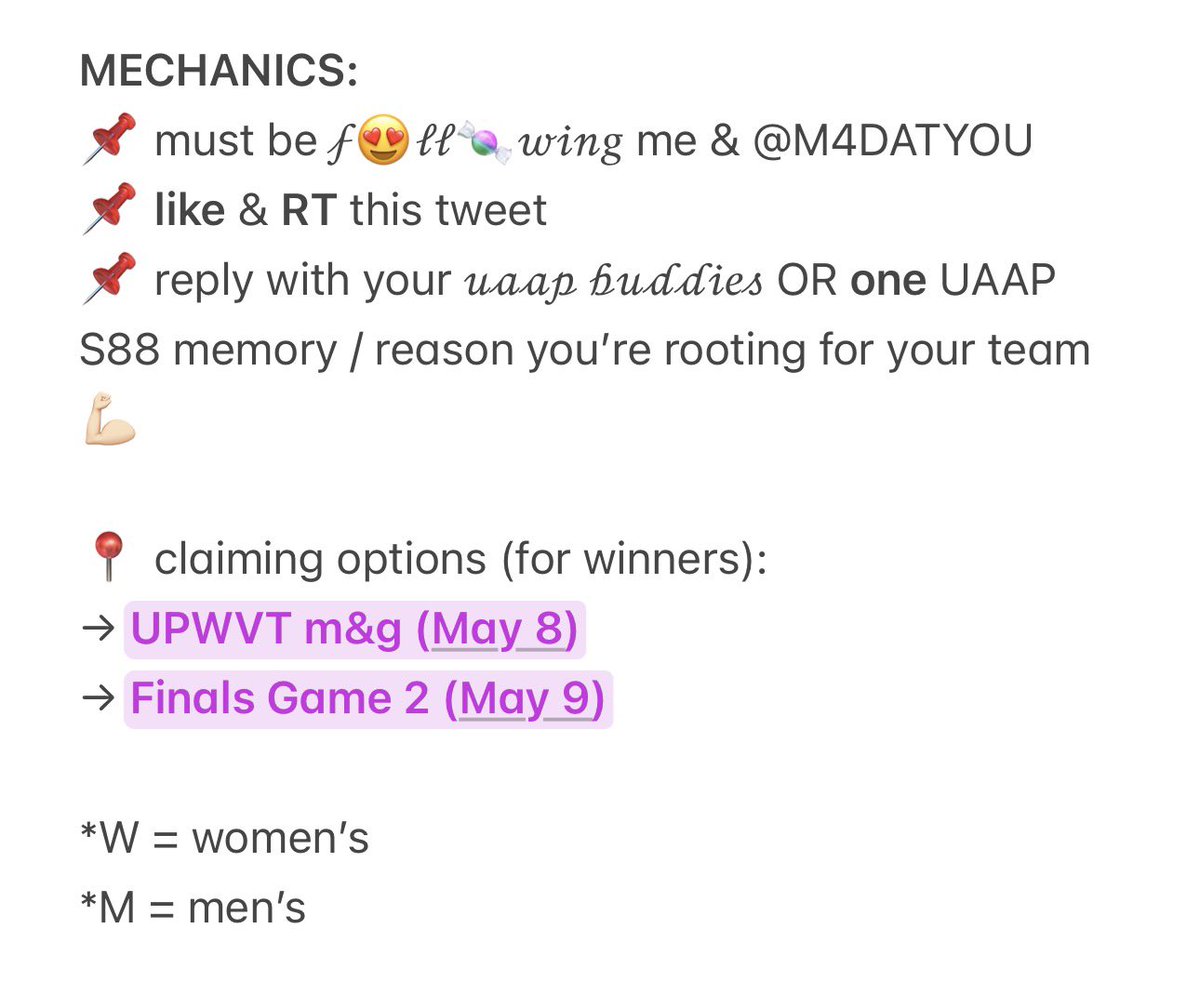 🎉 10 WINNERS will receive a FREE set of 37mm pin badges! 

Each winner gets ONE set of their choice (3 pins per set):
🏹 DLSU Set (W &amp; M)
✊🏻 UP Set (W &amp; M)
🐯 UST Set (W)
🐶 NU Set (W)

🥀 open to all stan 😊🫶🏻