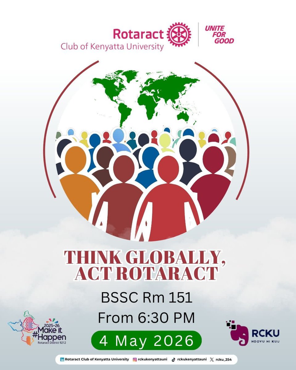 rcku_254's tweet image. Let’s sit at the table, share our perspectives, and connect our ideas to the bigger picture because local actions can create global impact. Together, we can turn simple thoughts into powerful solutions that go beyond borders. #uniteforgood #rotaract