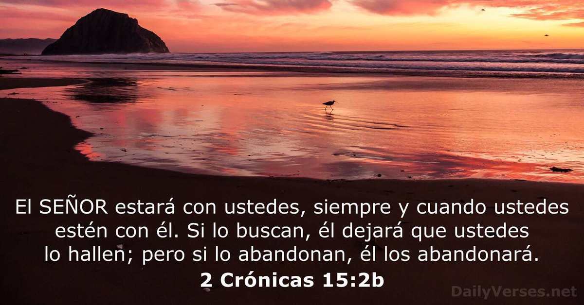 JudithAyala_'s tweet photo. 2Cr15 #Rosp Escúchame Asa, toda Judá y Benjamin, Dios estará con ustedes mientras estén con ele y lo buscan, él se dejará encontrar. Si lo abandonan él también los va donará. Asa hizo desaparecer ídolos y testigo el altar para Dios y Asa fue fiel al Señor durante toda su vida https://t.co/w970n6ykPt