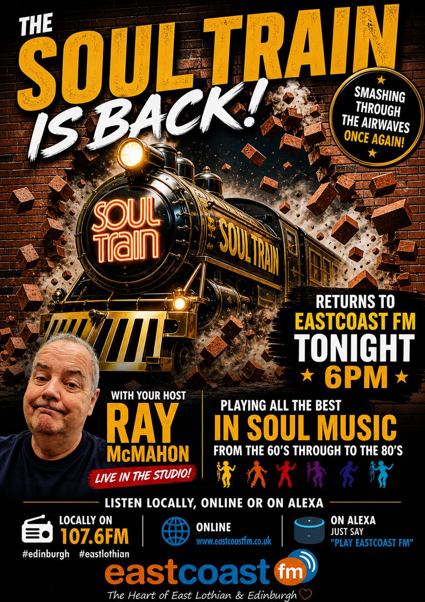 ECFMSoulTrain's tweet image. Back tonight on @ECFMScotland if you like your soul music from back in the day then you will love this.
#soul #northernsoul #motown #disco #funk #60s #70s #80s