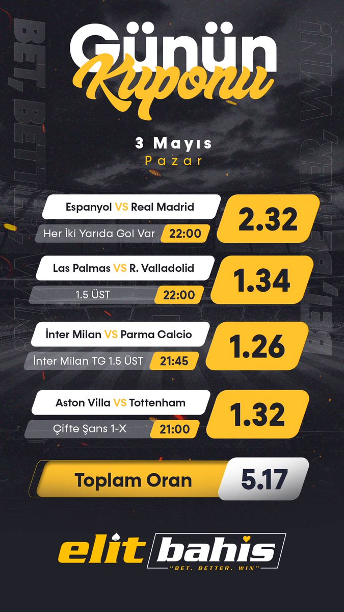 ELİTBAHİS'DEN GÜNÜN KUPONU SİZLERLE
🔥 Elitbahis’te yatırımını yap, ELİTCLASS ayrıcalığını anında kazan! Spor ve casinoda avantaj seninle.

➡️ 500–999 TL yatırıma → 500 TL ELİTCLASS
➡️ 1.000 TL ve üzeri yatırıma → 1.000 TL ELİTCLASS

➡️ click24.cc/bqEFP