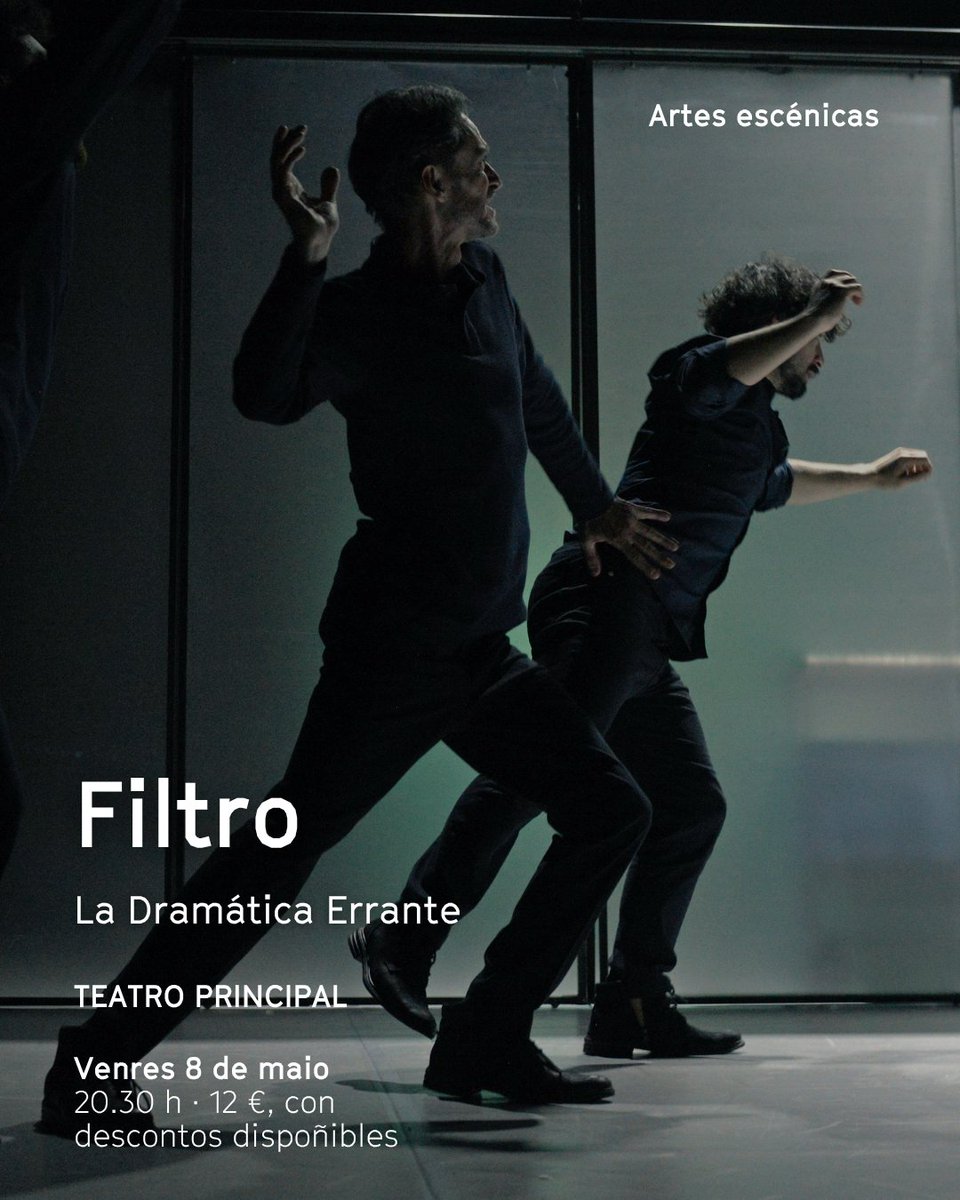 CCultura's tweet photo. @MiriamFLouzao @PazodeRaxoi @cbamadrid @la_fabrica @DACCultura @Trivium_gal @depupatrimonio @rfgalicia @ResisFestival @raskoln67758984 🎭 En 'Filtro' @ladramaticaerrante pon en escena unha noite que quedou marcada na historia para sempre
📍 Venres, 8 de maio, ás 20.30 h · Teatro Principal
🎟️ Entradas (12 €, con descontos dispoñibles) en https://t.co/LWfjjc6kp4 https://t.co/aaxre01kjK