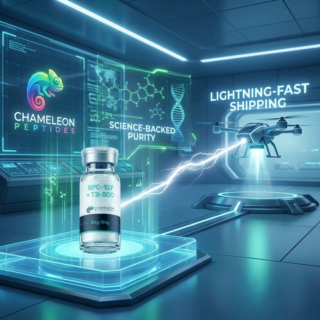 Chameleonpeps's tweet photo. Quality you can see, precision you can trust. Our BPC-157 + TB-500 blend is formulated to meet the highest research standards with 99%+ purity. For research use only. Not for human consumption.

#PeptideResearch #LabStandards #Biotech #ChameleonPeptides https://t.co/ZcAAtO7Px7