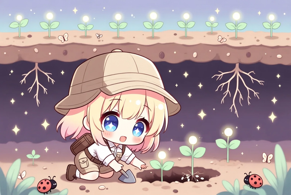 osxzc's tweet photo. 土のなかにかくれたたねをさがす探検隊🌱

どこにあるかなと想像しながら見てみよう
シャベルでそっと土をのぞいてみるよ🪴

小さな発見がいっぱいのふしぎな世界✨
わくわく土のたねさがしスタートだね🌈

#土あそび #種さがし #自然観察 https://t.co/UGkZUwGb6O