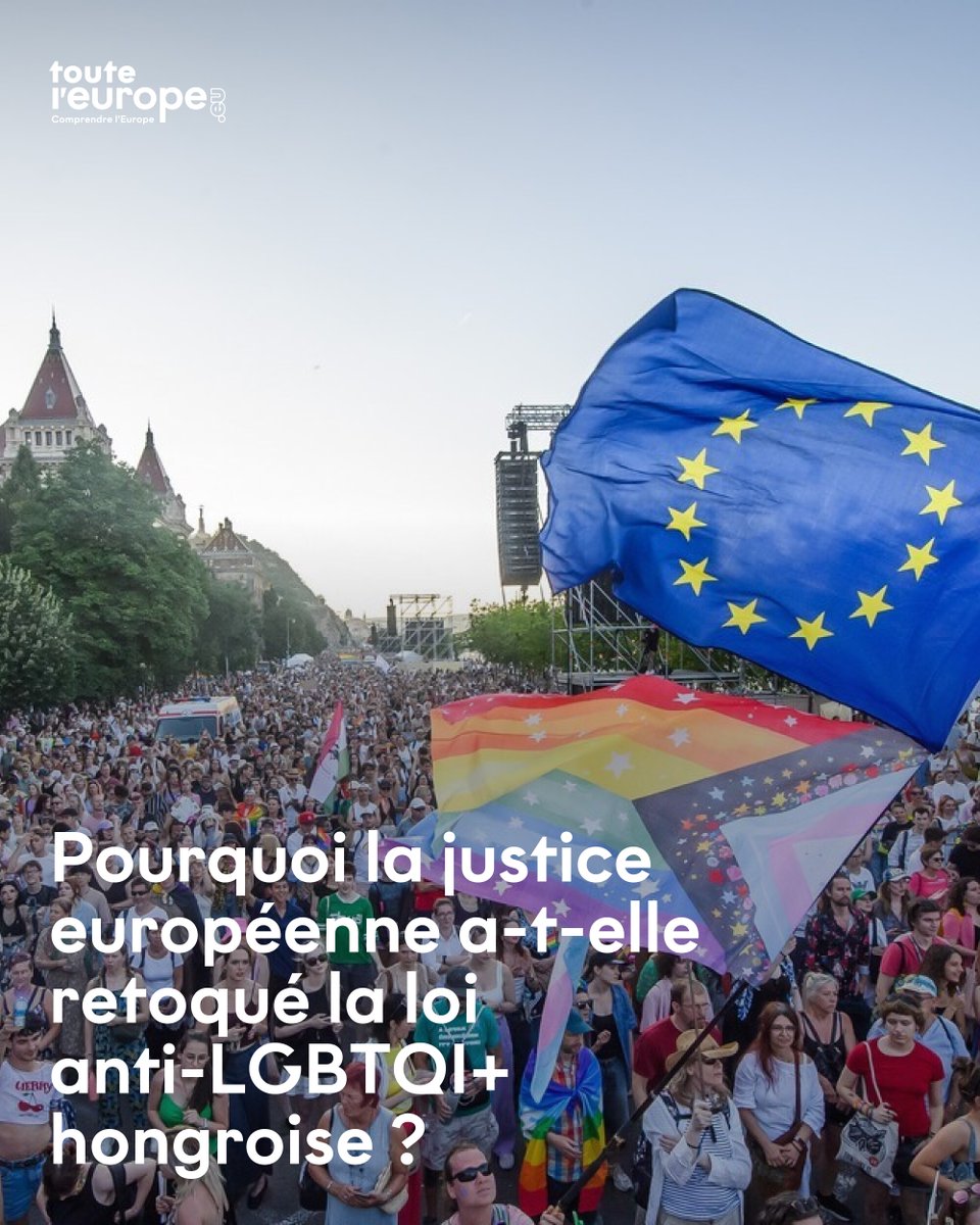 Pourquoi la justice européenne a-t-elle retoqué la loi anti-LGBTQI+ hongroise ?
➡️ l.touteleurope.eu/7oy
