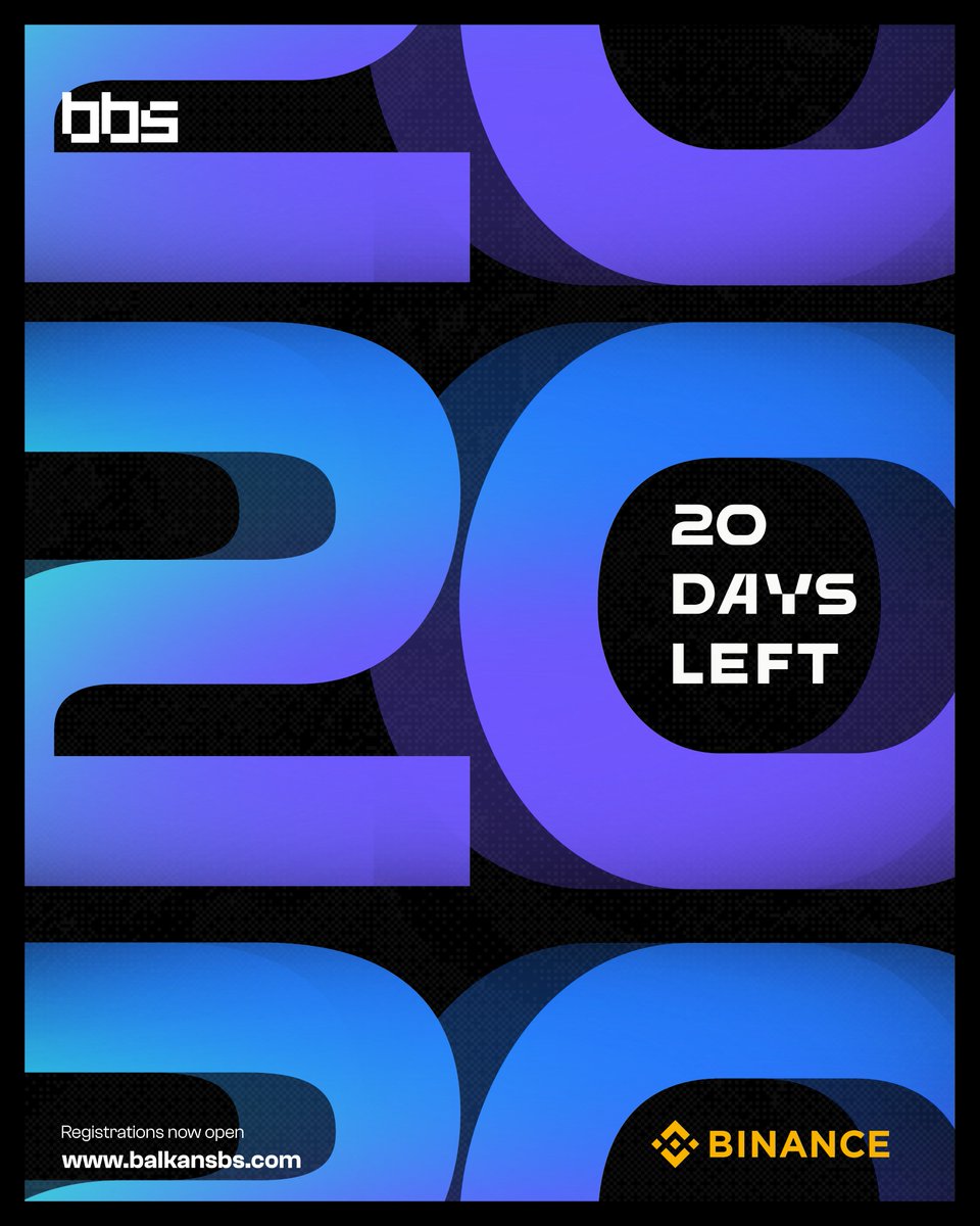 balkansbs's tweet image. 20 days left until Balkans Blockchain Summit 2026.

Builders, investors, and industry leaders are coming together in Prishtina.

Secure your spot: balkansbs.com

#binancebalkansxbbs #BBS