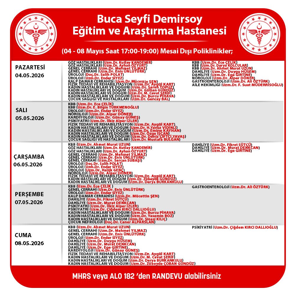 Buca Seyfi Demirsoy Eğitim ve Arastirma Hastanesi tweet media