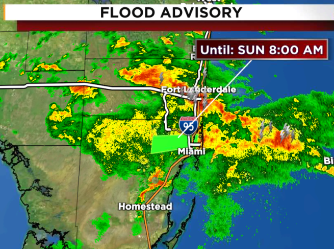 BrandonOrrWPLG's tweet photo. From record high temperatures up to 97° on Saturday to widespread thunderstorms and even flooding on Sunday. #Miami #FLwx https://t.co/2rWmoQXSKX