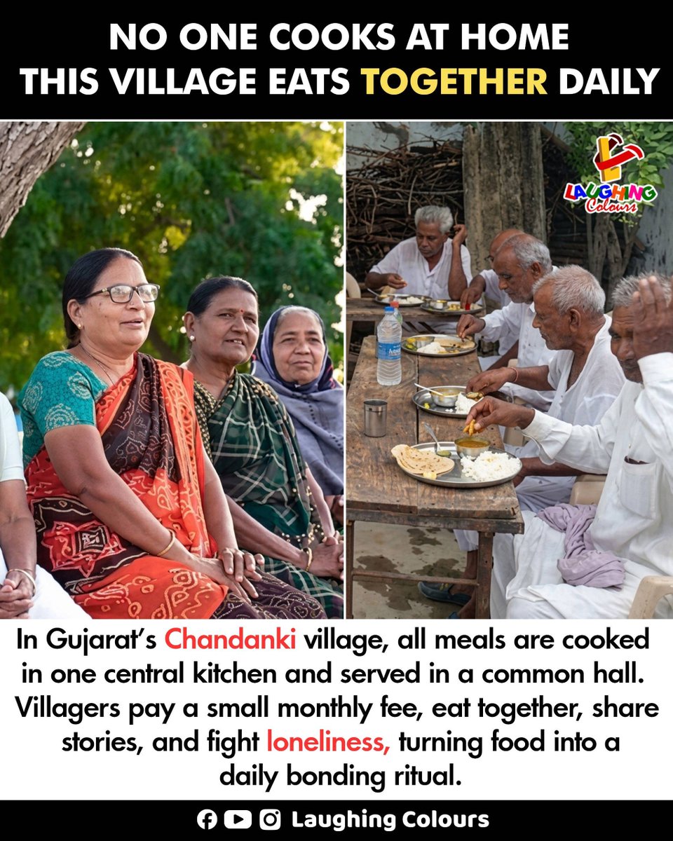 LaughingColours's tweet image. Village eats together daily ❤️

#Gujarat #CommunityLiving #VillageLife #Inspiration