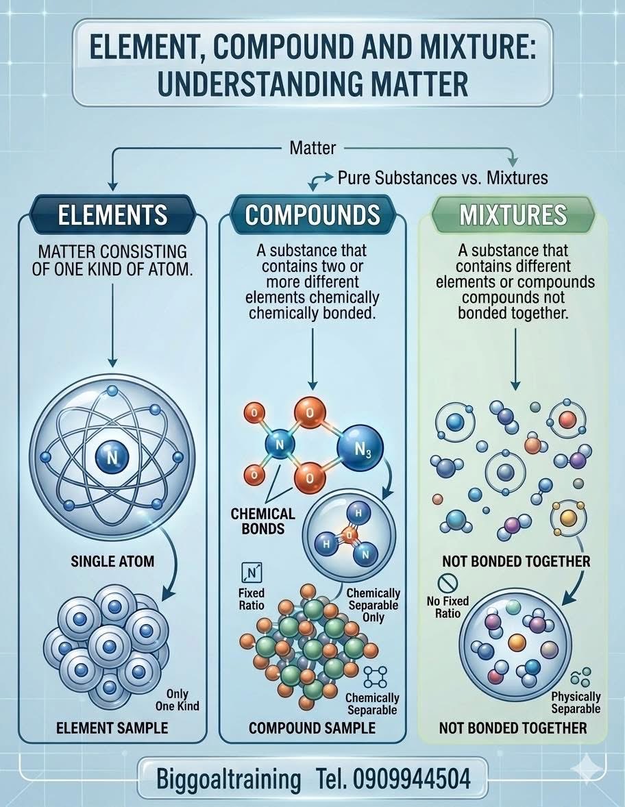 biggoaltraining's tweet image. Key Differences: Element, Compound, and Mixture

#Chemistry #Science #Biggoaltraining