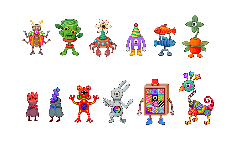 ouridream112's tweet photo. Monster sprites https://t.co/pI2UStz3Rw
