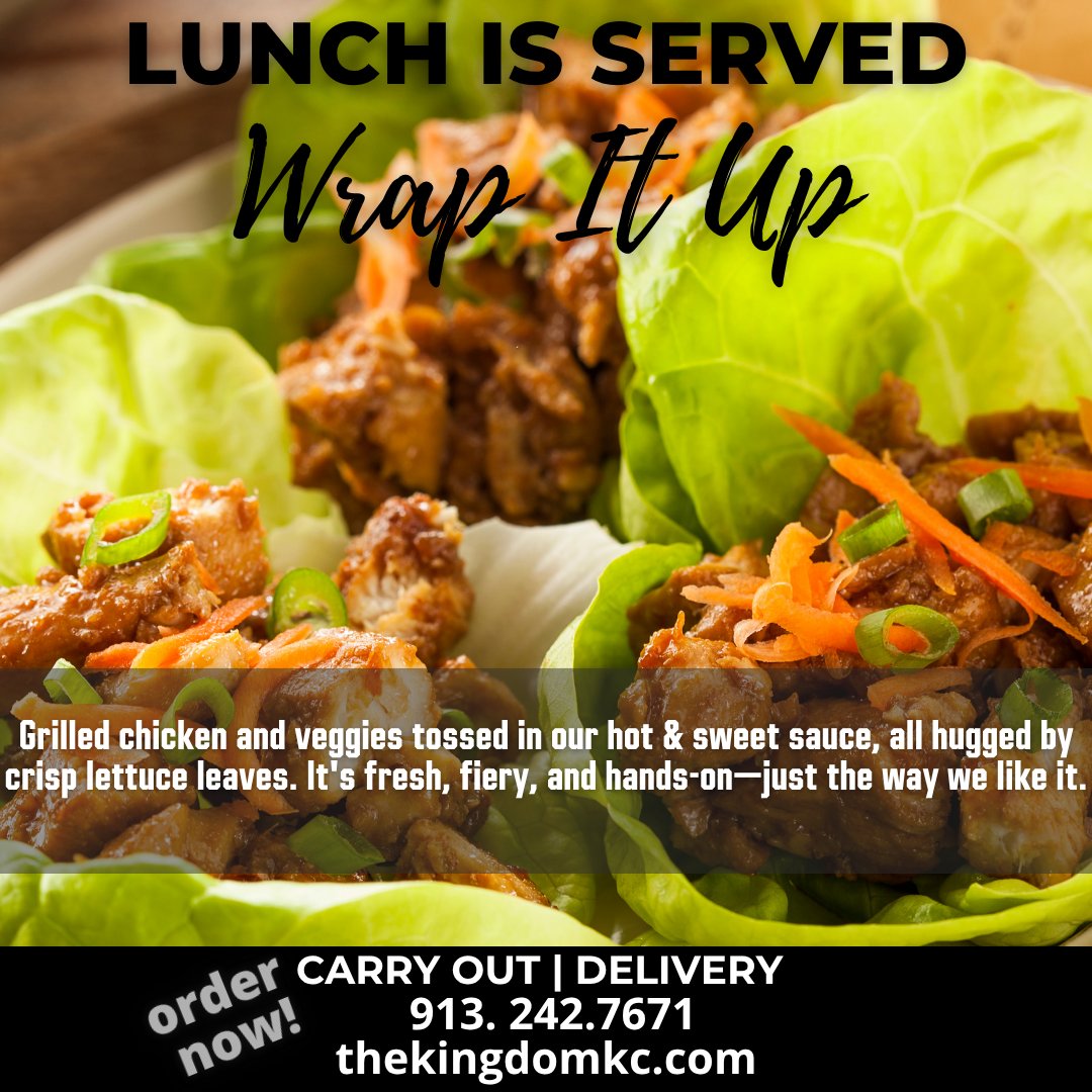 KingdomBarKC's tweet image. #TheKingdomBarAndGrille #BestLunchinOverlandPark #lunch #LettuceWraps