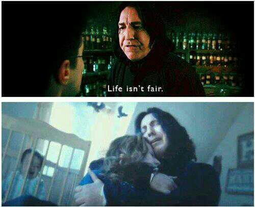 PotterWorldUK's tweet photo. "It may have escaped your notice but life isn't fair." – Snape https://t.co/8O9iMH2lpI