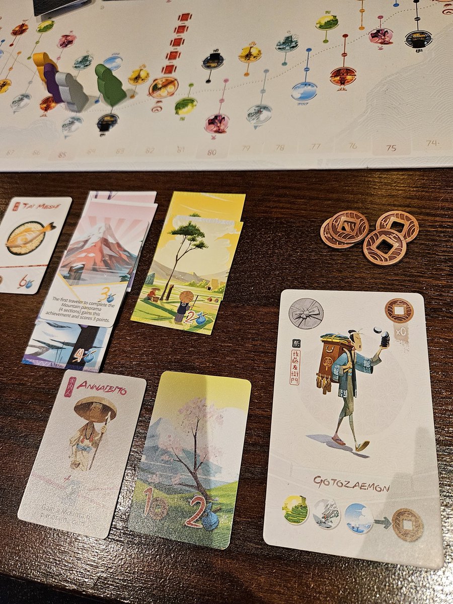 WhitePhoenix86's tweet image. Going on a grand journey with the guys.
#tokaido #boardgames