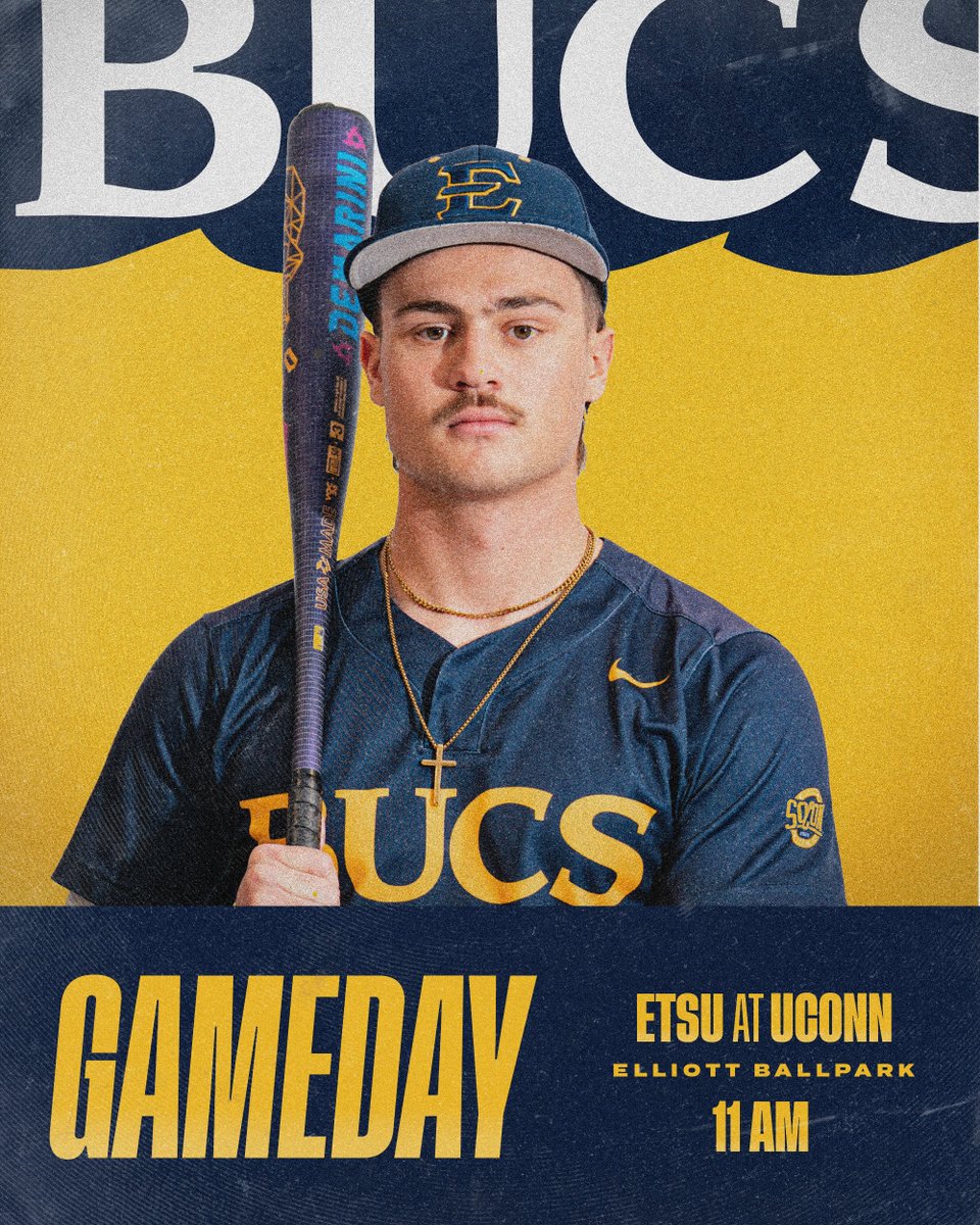 ETSU_Baseball's tweet photo. Shooting for the series sweep! 

🆚 UConn
🕚 11 am
📍Storrs, CT
📊: https://t.co/82BHg20fQ1
💻 (UConn+): https://t.co/stwIHoAGe6

#Together | #ETSUTough https://t.co/xbYfG1ikiq