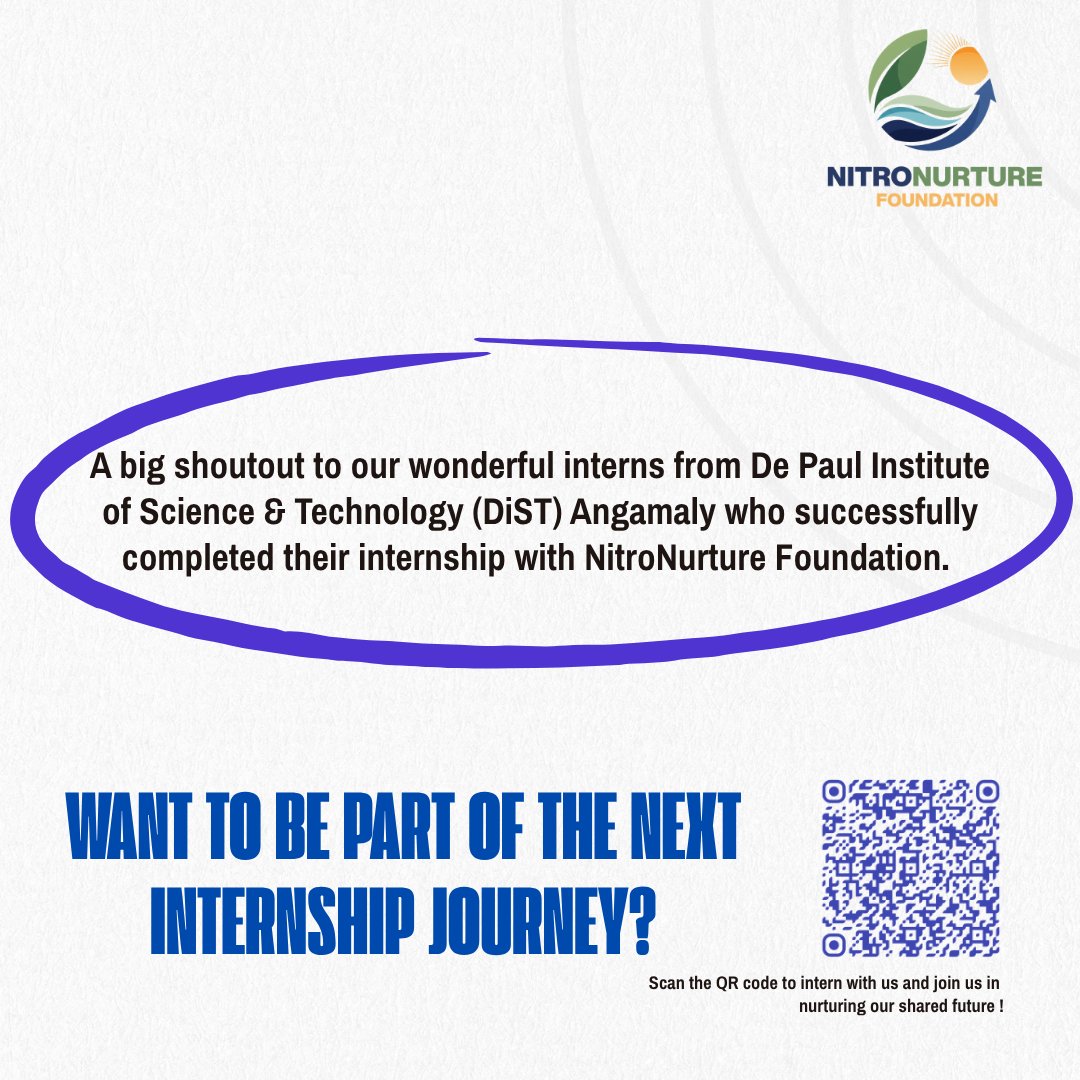NitronurtureF's tweet image. Proud to celebrate the successful completion of our internship program with students from De Paul Institute of Science &amp;amp; Technology (DiST), Angamaly.
Wishing them continued success in their journey ahead.
#InternshipSuccess #CareerGrowth #FutureLeaders