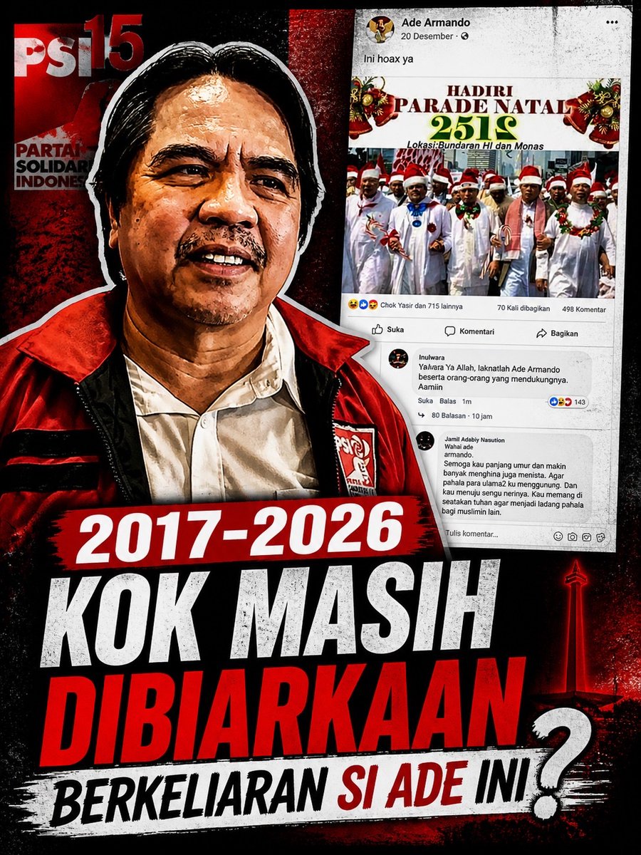 lamonde22's tweet photo. Apakah benar adanya bahwa di Indonesia ada yang kebal hukum? Karena sudah lama jadi tersangka tapi orang ini sampai sekarang blm ditangkap.
@prabowo @ListyoSigitP @DivHumas_PoIri 
#TangkapAdeArmando https://t.co/wGhDFWfiPH