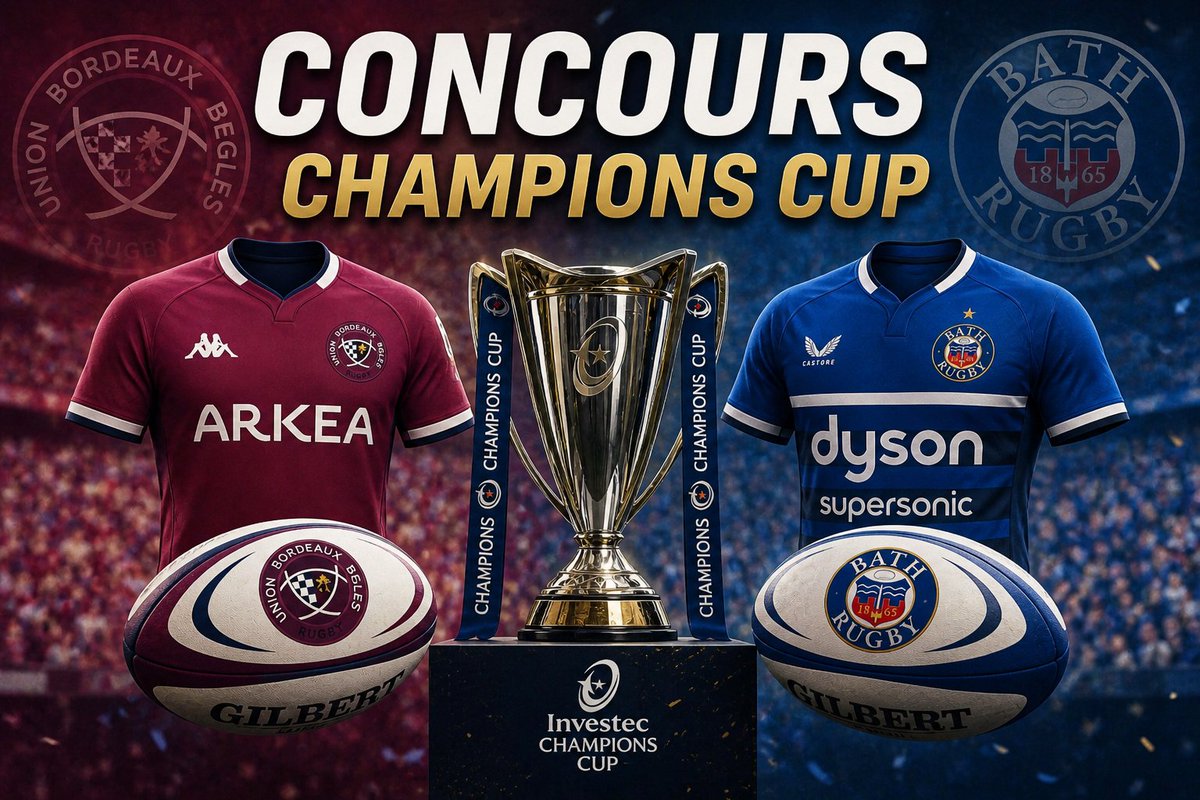 🎯 CONCOURS CHAMPIONS CUP 

UBB 🔵 vs Bath 🔴
1️⃣0️⃣€ À GAGNER 💸

POUR PARTICIPER 🔽
Donne ton score exact en commentaires (1 seul score par personne, le plus proche gagne)
Like + RT le tweet

Fin des participations au coup d’envoi ⏳

GL ☘️
#Concours #ChampionsCup