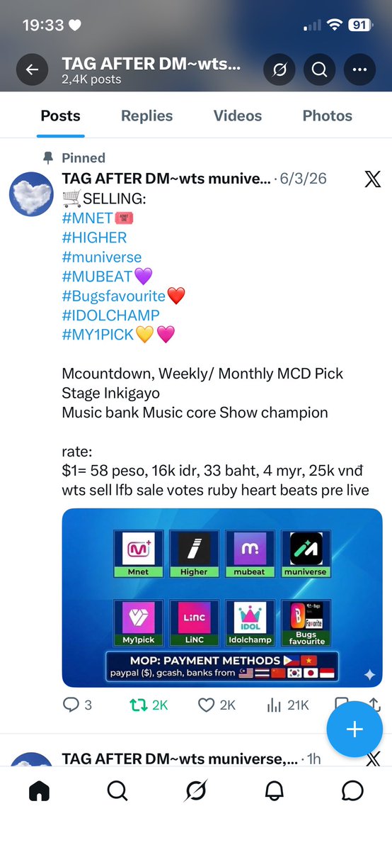 My tweet media