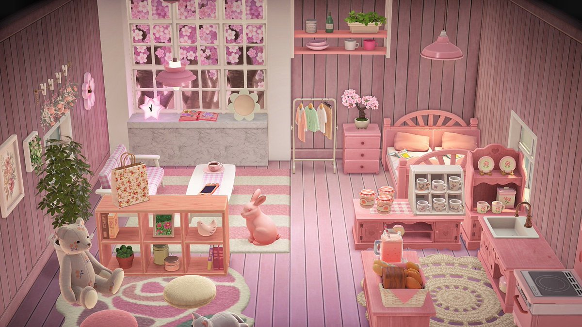 S*ね様 森をつくろう！ ひろいおうち ピンクの屋根 ラブリーなセット 写真のも ピンク系ナチュラルな部屋🩷🌸 桜が楽しめて まったり出来るような