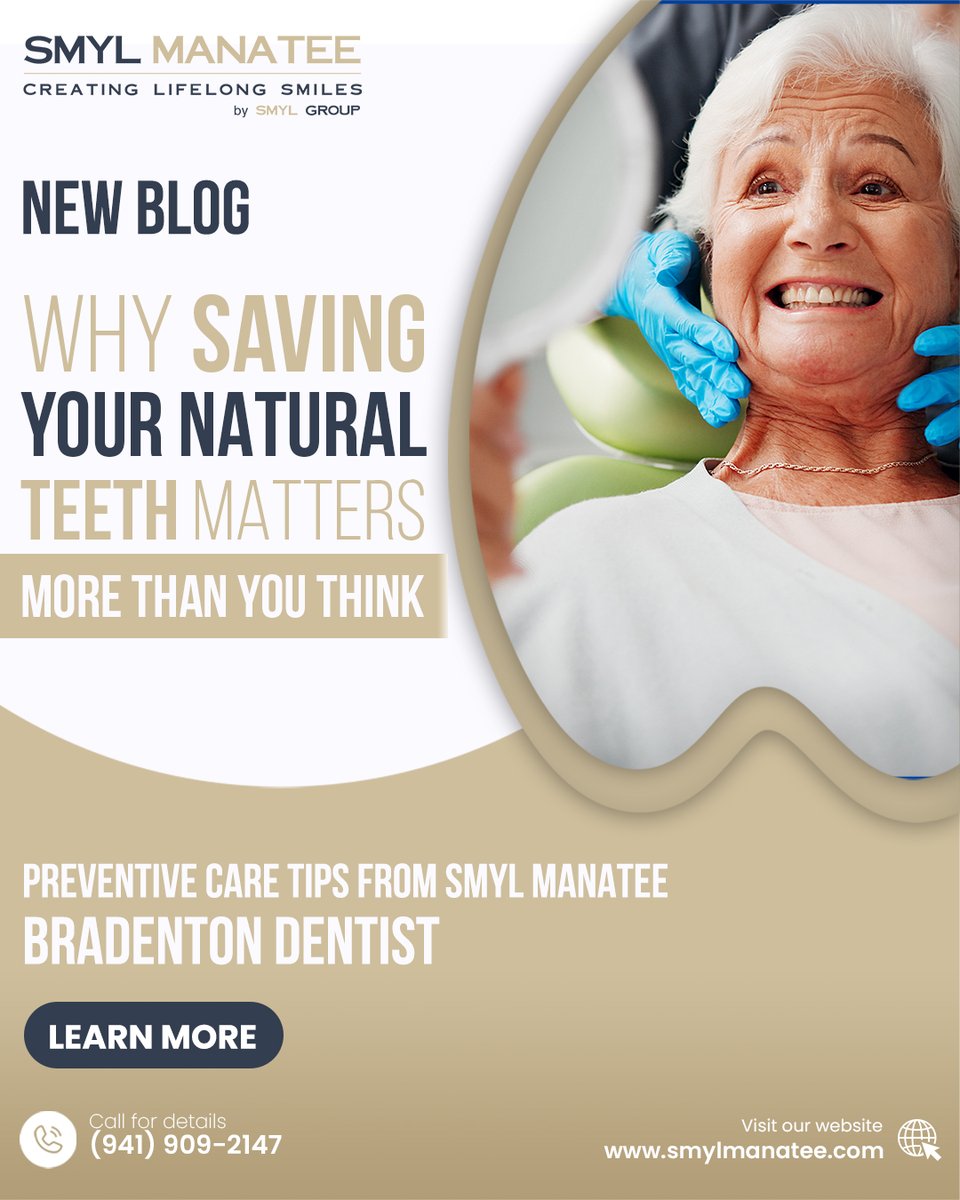 ManateeSmy31875's tweet image. Nothing replaces your natural teeth 🦷
While modern dentistry offers great solutions, preserving your original teeth is best. Learn why and get top preventive care tips.

Read more: smylmanatee.com/why-saving-you… 

#SaveYourTeeth #PreventiveCare #HealthySmile #DentalCare #SmylManatee