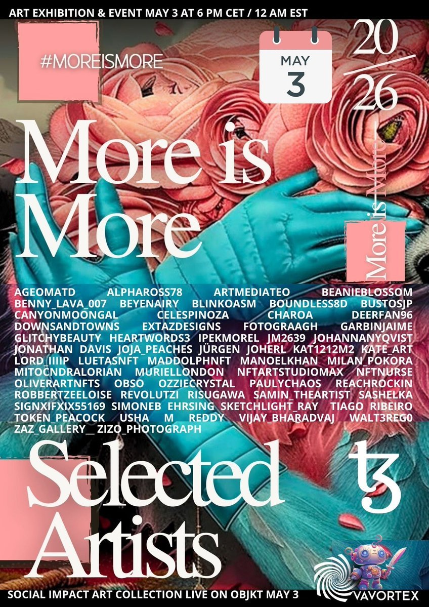 artmediateo's tweet image. More Is More is now Live! ⚡️⚡️⚡️

Very happy that my art "Digitaly connection" was selected for the #moreismore Event! 

MORE IS MORE - A Social Impact Art Project for #autismawareness. A curated collection &amp;amp; virtual art exhibition and supports artist @RainbowMosho to build a