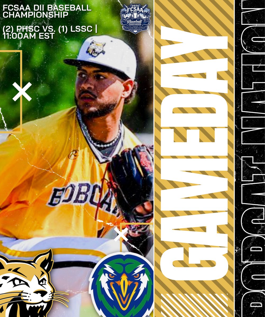 AthleticsPHSC's tweet photo. The 2026 FCSAA DII Baseball Championship resumes between 2️⃣ Pasco-Hernando and 1️⃣ Lake-Sumter at 11:00AM EST! ⚾️

Stay connected with @AthleticsPHSC for more updates and watch the game on the FCSAA Digital Network. 👀

LINK:
https://t.co/xiR1IwVRm0

#BackTheCats 🐾 https://t.co/cGV5J0ST0p