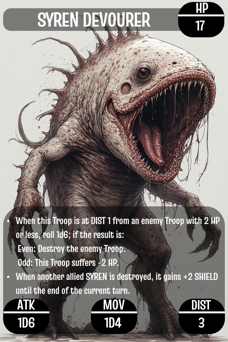 FraameOfAsteel's tweet image. Another Troop widely used in playtests, it reaps victims everywhere.

#boardgames
#tradingcardgame
#indiedev