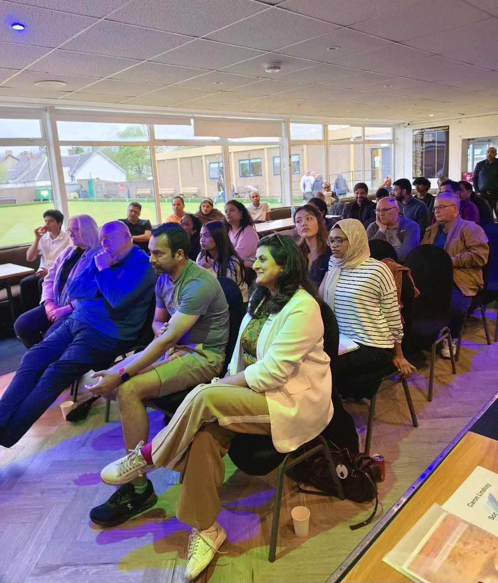 ScotHinduFdn's tweet photo. The final hustings of our Dharmocracy Works series took place on 1st May at East Calder Bowling Club marking the 15th and concluding event in a nationwide effort to amplify constituent voices.

What started with the launch of the #ScottishHindu Manifesto and the first husting in East Dunbartonshire, Brought together the final candidates the session gave local residents and the Hindu community a direct platform to question those seeking to represent them.

The candidates brought an honest candour to topics such as policy and inclusive governance, signalling openness to deeper engagement with SHF and wider Scottish Hindu community. Discussions spanned key local issues school capacity, GP access, and infrastructure alongside critical concerns for the Hindu community, including Hinduphobia, representation, and effective crime reporting and policing.

Overall, the discussion was constructive, engaged, and reflective of both local priorities and community-specific concerns. 

A strong conclusion to the Dharmocracy Works journey, come 7th of May we wish all the candidates who took part in our Chai and Hustings the best of luck for all their future endeavours. 

#ChaiAndHustings #CivicEngagement #Scotland #CommunityVoice