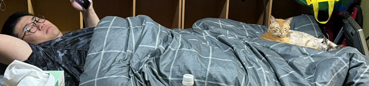 Shin_0831_2's tweet photo. 身内の不幸で帰省してたけど、そのままゴールデンウィーク突入＋諸事情で半月ほどの帰省になってる😂
妹が3匹も猫連れて帰って来てるせいで騒々しい😇
癒し��はなってるが😂
加えて彼氏もちゃっかり電車使って追いかけて来て一家団欒に参加してるのエグい😇 https://t.co/LG1ZBxpWbn