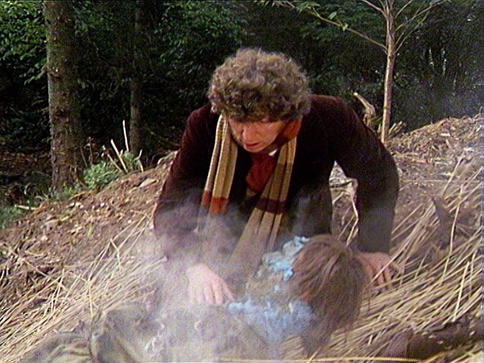 JohnBensalhia's tweet image. Filming begins on the classic Season 14 of #DoctorWho 50 years ago!
Cast &amp;amp; crew begin filming in and around Portmeirion for The Masque Of Mandragora.
1st scenes in the can include Federico's peasant lessons, Sarah's eccentric orange eating &amp;amp; Stuart Fell's hay baler feeling blue.