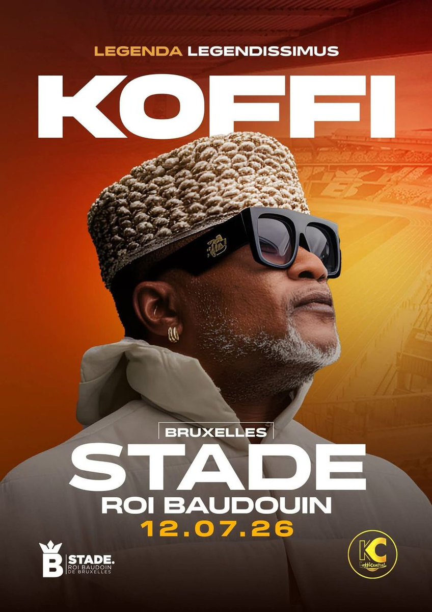 afrinovacd's tweet photo. 🚨 Alerte info ! @Koffi0lomide annonce un concert exceptionnel le 12 juillet 2026 au stade Roi Baudouin . "Préparez-vous à vivre une soirée légendaire pleine de musique, d’émotion et d’énergie", a-t-il écrit.🔥🎶 @afrinovacd https://t.co/ZQzw5dJyKY