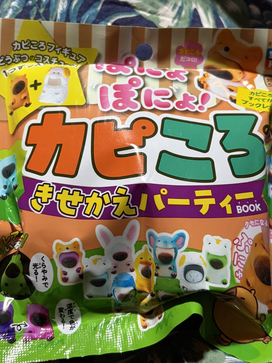 カピバラ　コン沢リング コンビニで売ってた カピバラと着せ替えがセットで出てくるらしい🦫