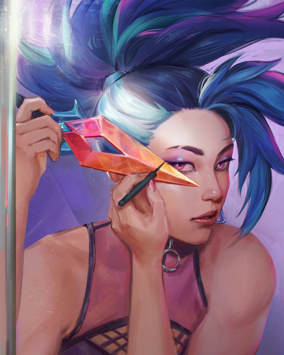 K/DA #akali getting ready to go "all out" x) specifically her rose quartz chroma requested by my dear friend bells <3