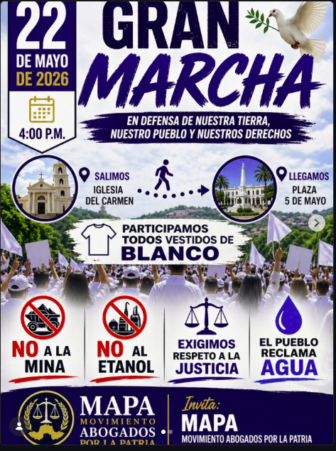 GRAN MARCHA POR LA DEFENSA DE NUESTRO PAIS Y NUESTROS DERECHOS