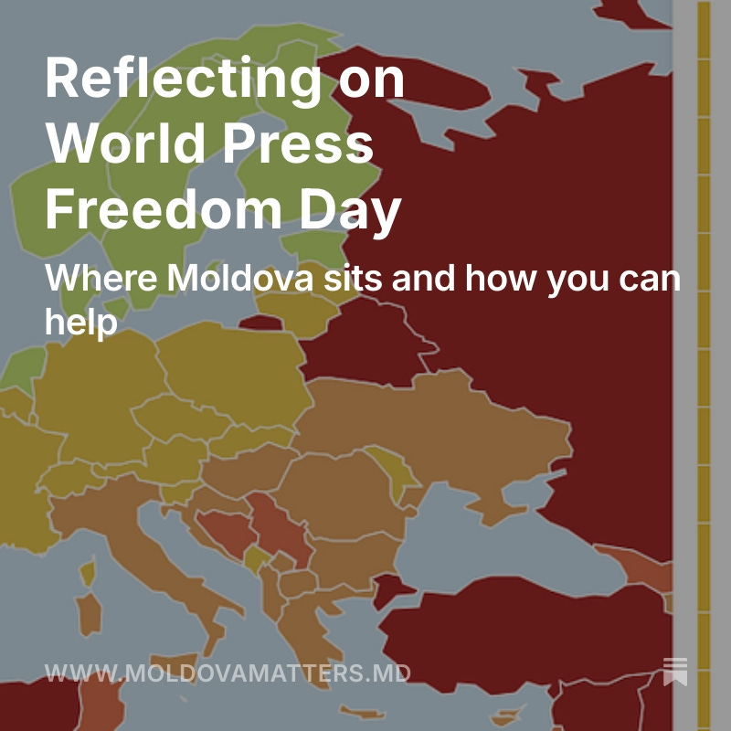 dsmith098's tweet photo. Press freedom is collapsing globally, but Moldova is moving up.

Ranked 31st in the world - ahead of the US and all EU candidates - Moldova is a rare success story in a very bad year.

But the system behind that success is fragile.

https://t.co/sYhqOC3GsY https://t.co/MA2APuwl3f
