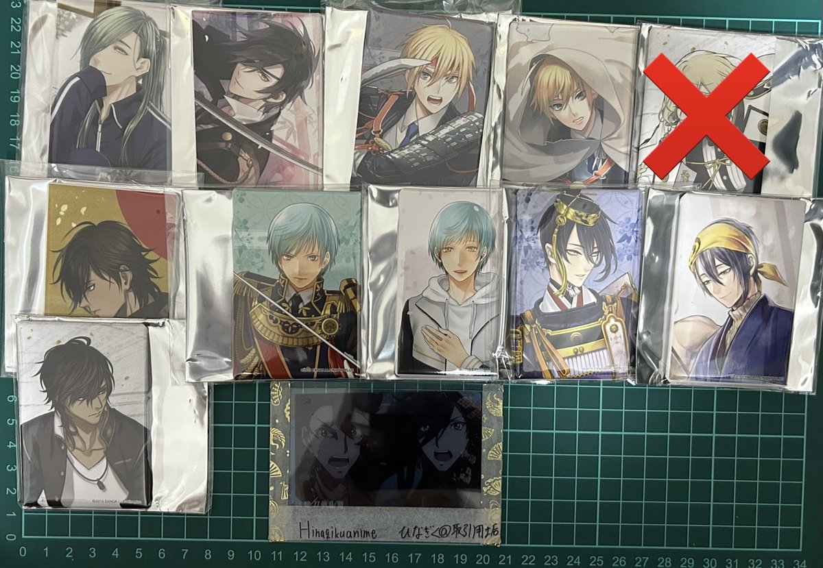 交換】刀剣乱舞 絵巻スクエア缶バッジコレクション 譲)後藤 今剣 鶯丸