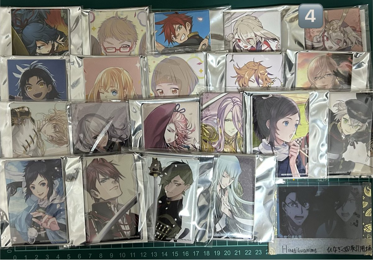 交換】刀剣乱舞 絵巻スクエア缶バッジコレクション 譲)後藤 今剣 鶯丸