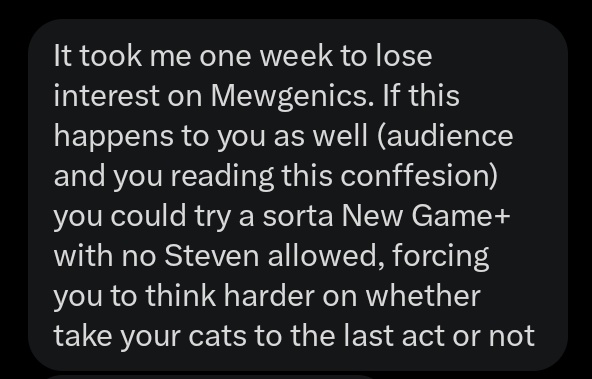Mewgenics Takes & Confessions tweet media