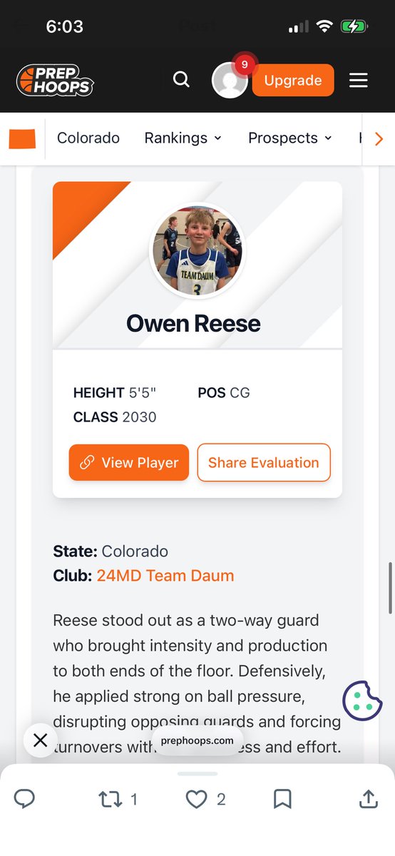 valdezbrandon1's tweet photo. Great writeup on our guy Owen Reese! #24MDTeamDaum https://t.co/Xr6bCIPeXB