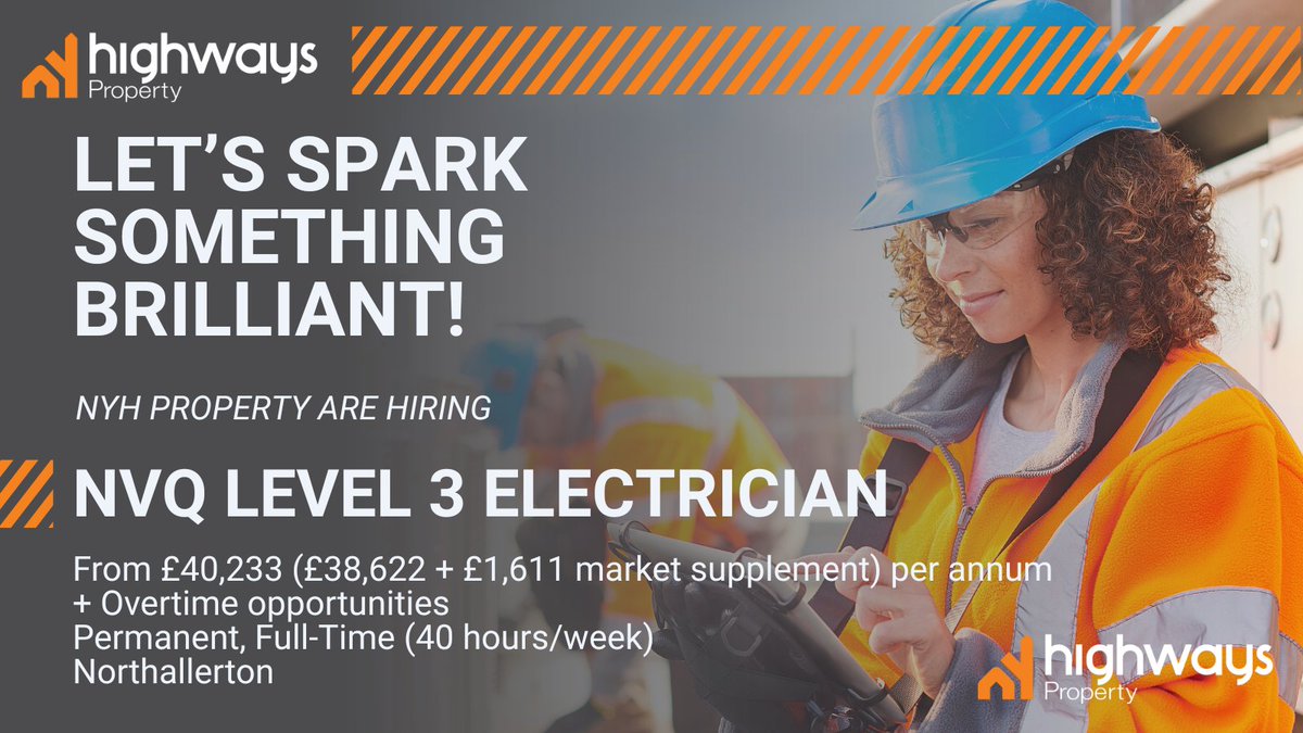 NycjobsUk's tweet image. Let’s spark something brilliant ⚡

Visit tinyurl.com/35r5v6yy to apply

#NYHProperty #ElectricianJobs #Electrician #NorthYorkshireJobs #Northallerton