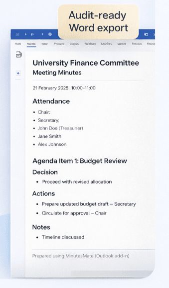 minutesmate4u's tweet image. Boost meeting efficiency with MinutesMate! Version 22.6 lets you save time, enhance clarity, and ensure better follow-ups—all seamlessly integrated with Outlook and Teams. #Good #Sunday #TeamsMeetings #Microsoft365 #MinutesMate — Try it free: minutesmate.com