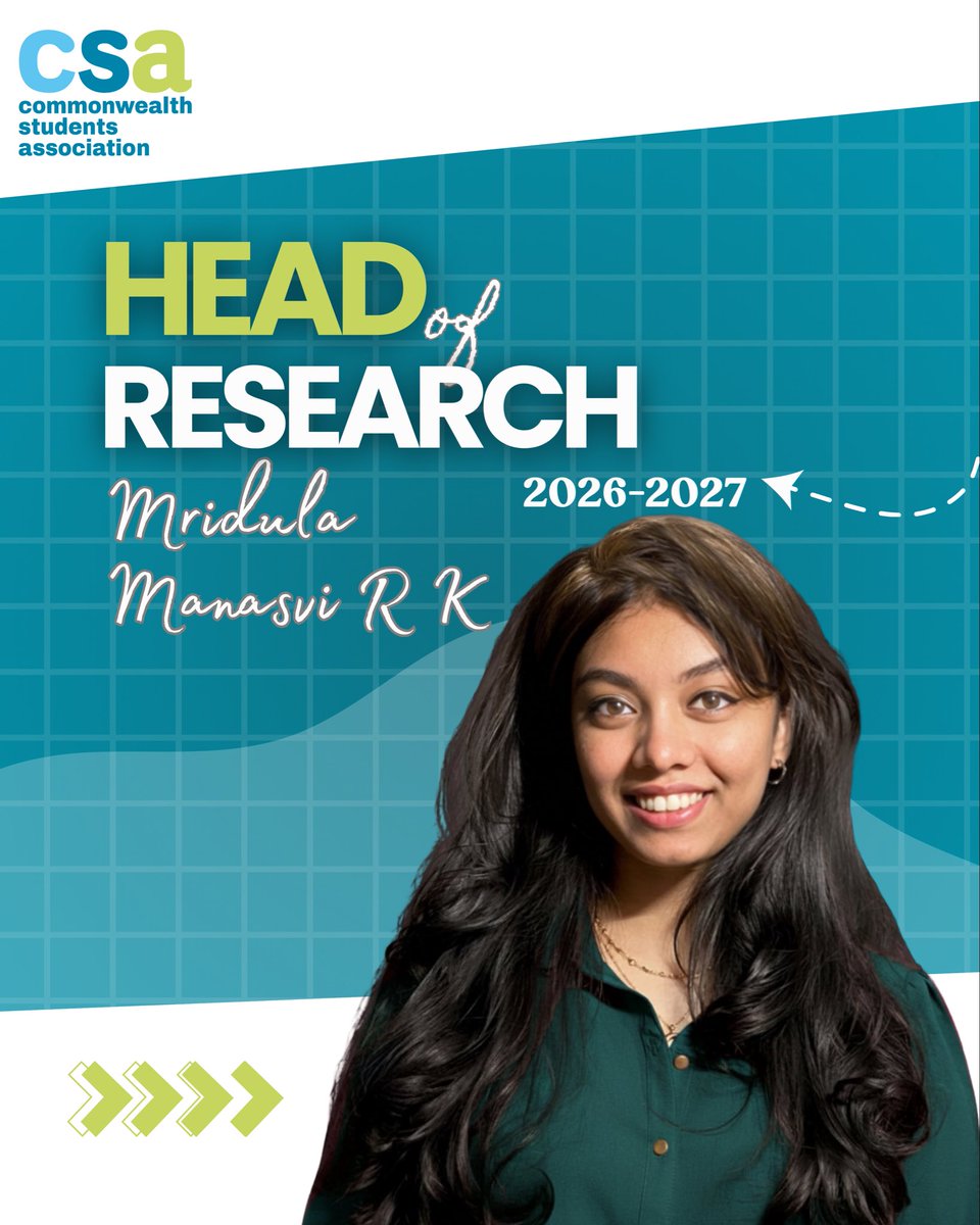CwealthStudents's tweet photo. Introducing the brains behind our Research output!

These excellent individuals have been appointed into the various positions in the Office of the Vice President for Communications and Research, for a 2026-2027 term

Learn more about them. https://t.co/oGODbTO4pB