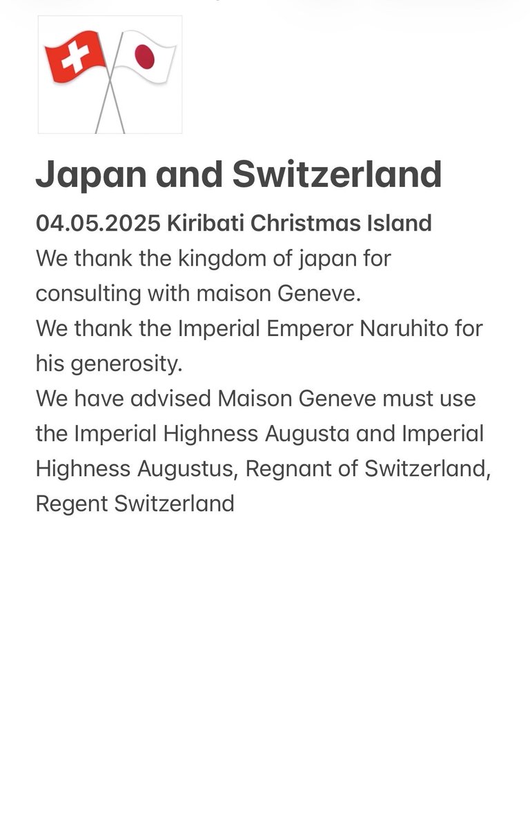 Government Kingdom of Switzerland⛨ tweet media