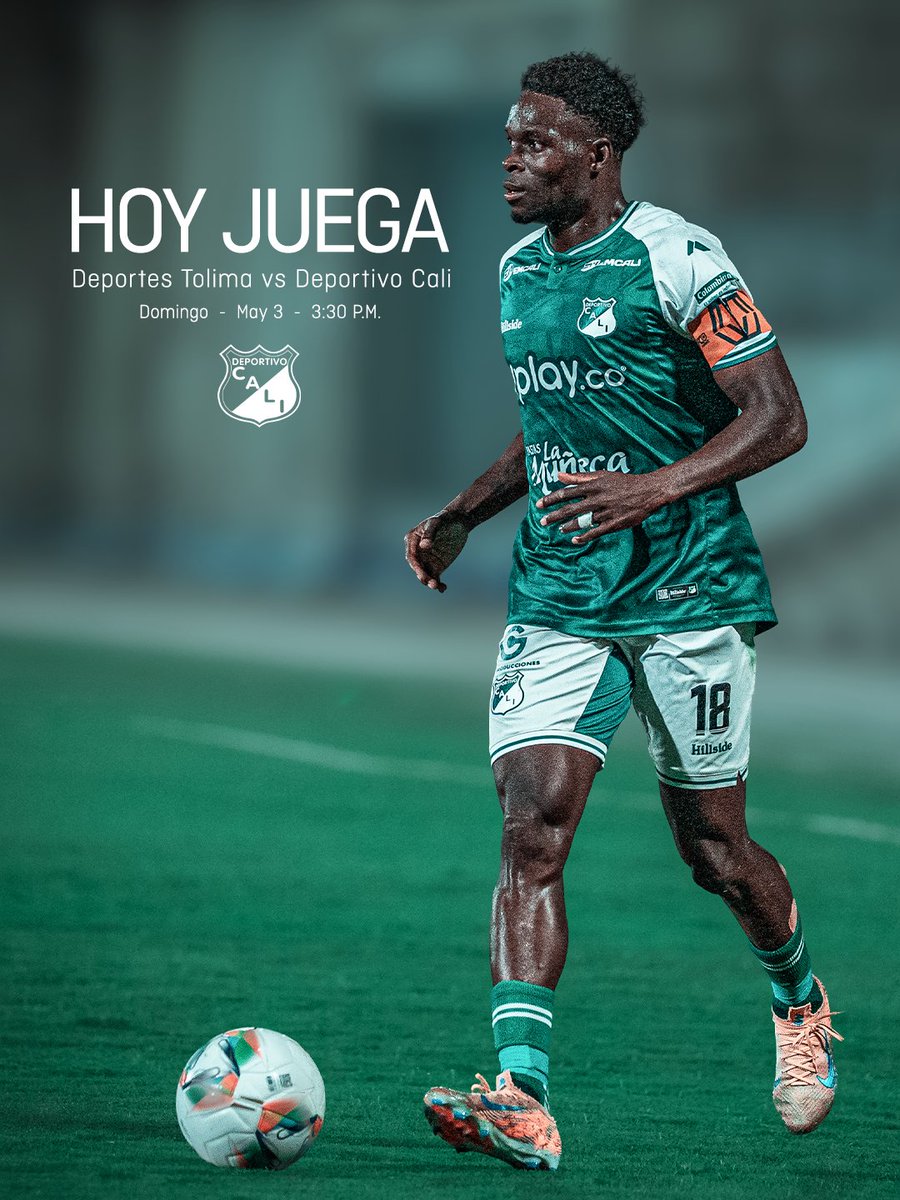 DeportivoCaliCP's tweet photo. ¡Hoy es el día de imponer lo que somos y quedarnos con la clasificación! 🙌💚

🆚 Deportes Tolima
🏟️ Manuel Murillo Toro
🕞 3:30 p.m.
📺 WIN Sports https://t.co/PSVxopi8wK